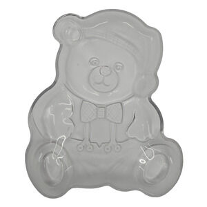 Mikasa Crystal Holiday Bear Frosted Christmas Platter 11" Japan NEW NIB
